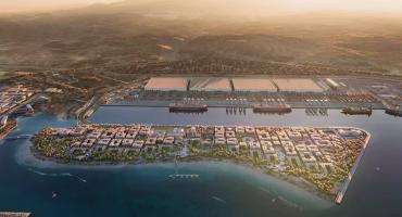 沙特未来城八边形的工业城港口 